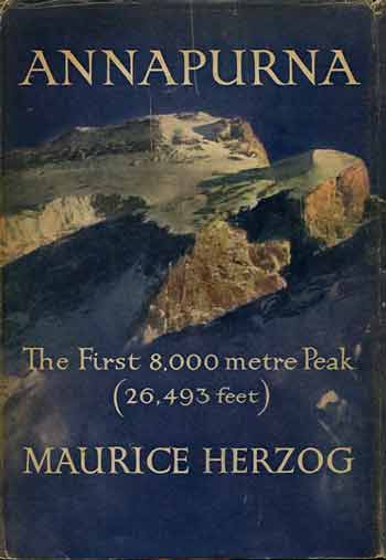 
Annapurna North Face At Sunset - Annapurna by Maurice Herzog British book cover
